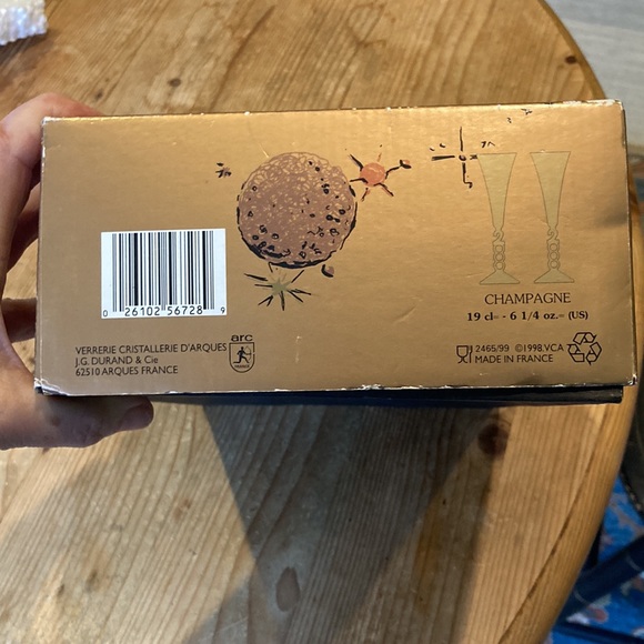 Cristal d’Arques Millennium Crystal Champagne Flutes. NEW, Original box! - Picture 7 of 8